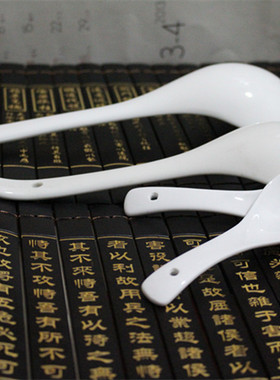 简约纯白色陶瓷大号弯把勺汤勺调羹骨瓷米饭勺天鹅勺长柄勺子汤匙