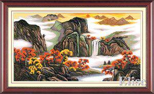 十字绣高清彩色印刷图纸中国风ZF107聚宝盆13579cross stitch