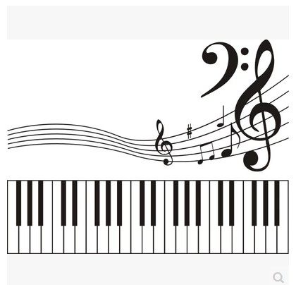 黑白键盘音符墙贴纸幼儿园儿童房音乐教室乐器培训室墙壁装饰贴画