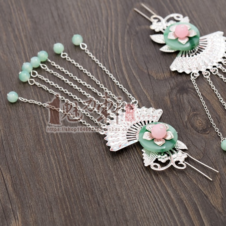 武媚娘惊鸿舞银色古典贵妃发钗