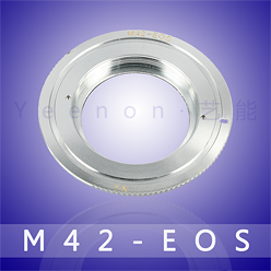 【艺能】M42螺口EOS机身 M42--EOS原芯片接环,兼容5D3,1DS 银色
