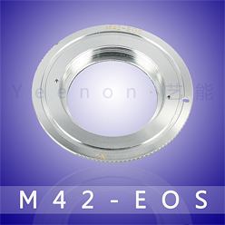 【艺能】M42螺口EOS机身 M42--EOS原芯片接环,兼容5D3,1DS 银色