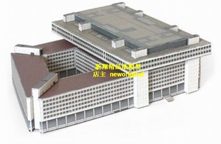 【新翔纸模型】飞机场 航运大厅 机场大厅 塔台 城市建筑场景模型