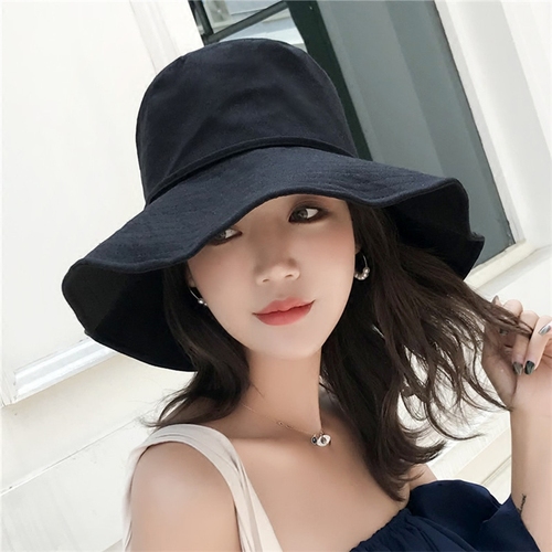 遮阳帽子女夏渔夫帽韩版出游百搭可折叠太阳帽日系大檐时尚防晒帽 遮阳帽子女夏渔夫帽韩版出游百搭可折叠太阳帽日系大檐时尚防晒帽