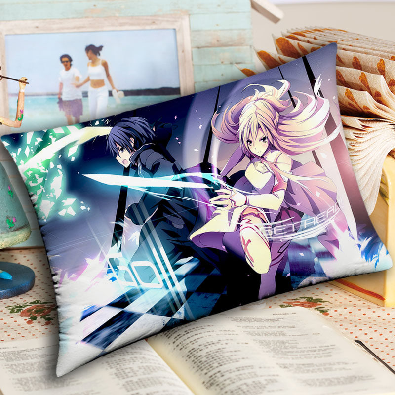 刀剑神域桐人抱枕 桐谷和人亚丝娜靠枕长枕头 动漫周边礼品定制