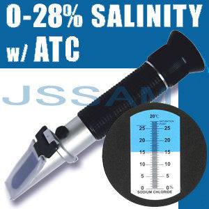 光学盐度计自动温度补偿0-28%检测食品盐度盐水浓度测试仪咸度计