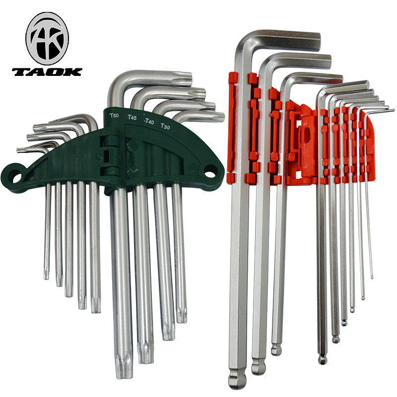 TAOK 육각 렌치 강한 강철 육각형 매화 크롬 바나듐 강철 드라이버 자전거 수리 도구