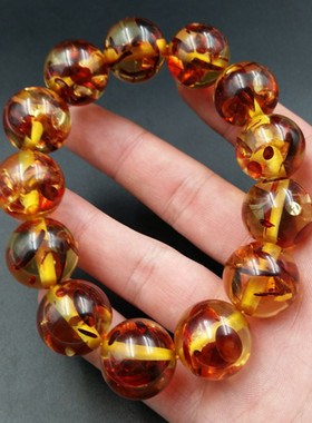 高档精美仿蜜蜡琥珀毫米手链