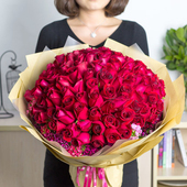 66朵红玫瑰花束全国配送同城广州番禺鲜花速递