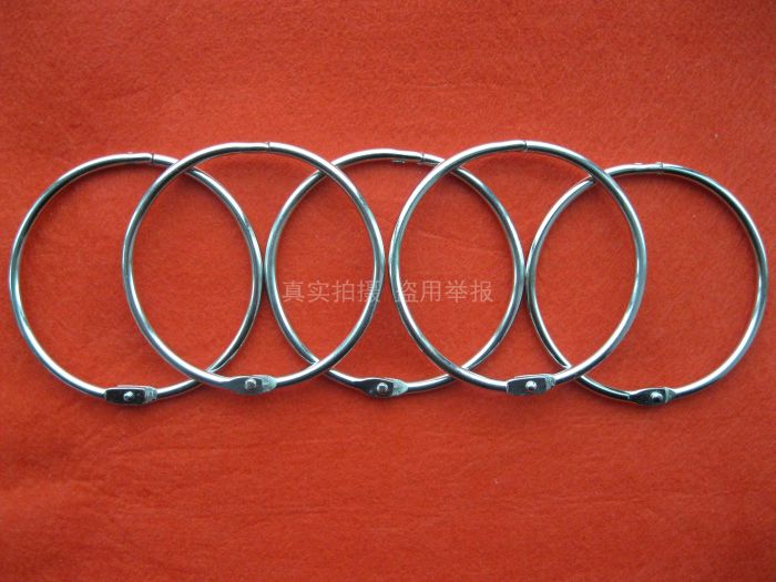 SDI手牌0750白钢卡片快劳活页圈钥匙扣环7/8寸径100个装