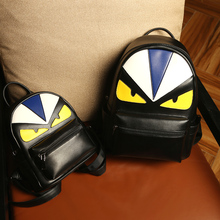 韩版儿童pu皮小怪兽双肩包男童男孩子潮流休闲旅游背包男生书包潮