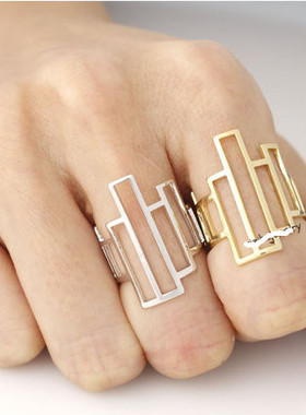 欧美风饰品镂空开口可调节戒指