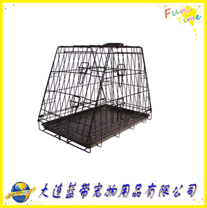 4006-D 大型双门 可折叠 便携式 车载狗笼猫笼兔笼铁质 送托盘