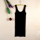 包臀吊带背心裙中长小个子无袖 2026新款 连衣裙女修身 打底裙春黑色