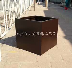 促玻璃钢方形花箱 花槽 植物鲜花花器 样板间高档艺术花盆 种树专