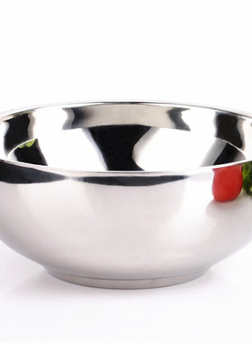 304不锈钢碗双层防烫碗防滑饭碗沙光碗亮光碗百合碗儿童韩式饭碗