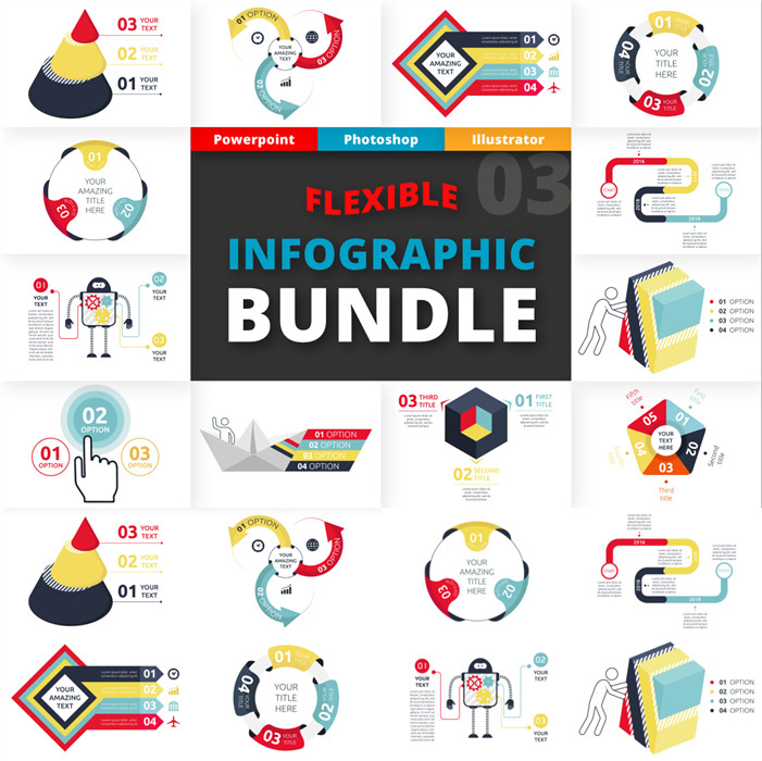 [482]可视化信息图表格时间线图表AI矢量设计素材+PSD+PPT模板