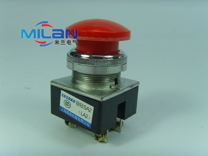 上海森奥 sa2 la2 la2-j 蘑菇头按钮 控制按钮开关 开孔30mm