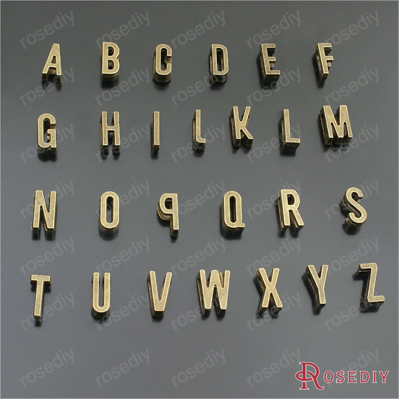 DIY²ÄÁÏ ¸´¹ÅºÏ½ð ÊÖÁ´Åä¼þ 11MMºÏ½ðÓ¢ÎÄ×Öĸ ÊÖÁ´ÖéA-W 27090