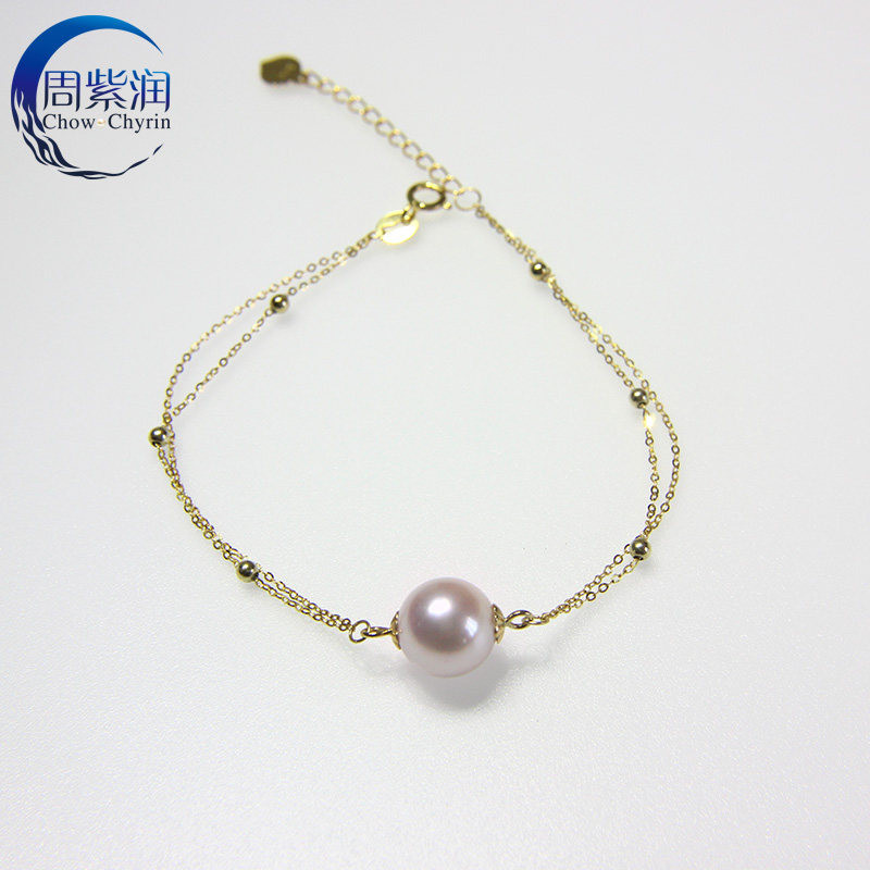 Imported AKOYA natural Seawater Pearl Bracelet 18K Gold Strong Flawless Flower beads Transfer bead 6+1in the Jewelry/Diamond/Jade/Gold , Natural pearls (New) , Bracelets  category - from Buy2taobao.com to provide professional Taobao agent buy service