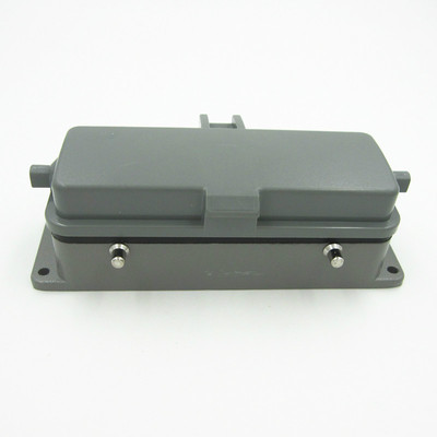 HDC-HE-024 下壳带盖 重载连接器 24芯公插 16A插头 双扣