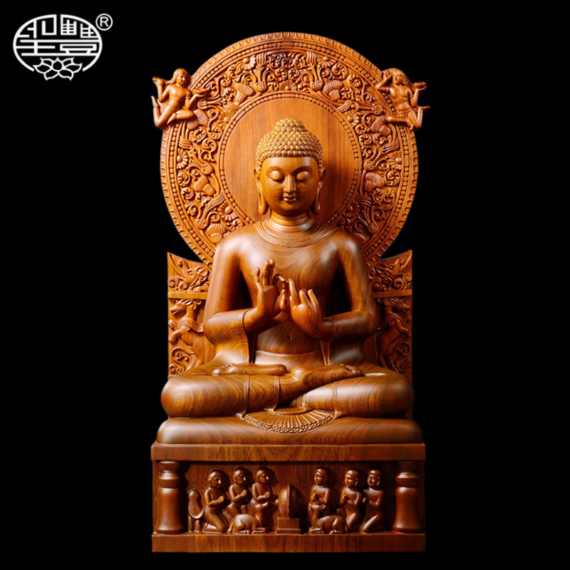 圣丰造像36寸禅定佛柚木手工艺木雕古典笈多艺术收藏供奉定制