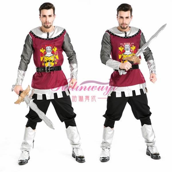 万圣节成人舞会派对服装古希腊战士男古罗马武士古罗马国王服装