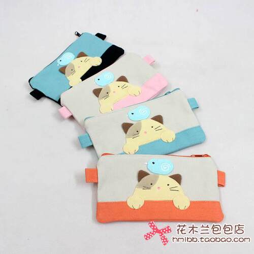 ESQ专柜猫咪纯棉iPhone6*三星手机包*化妆包*笔袋 70480 - 封面