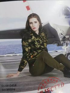 专柜陆海空军迷水兵舞迷彩服女军绿戴帽毛领棉袄棉衣两色