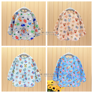 宝宝罩衣纯棉儿童反穿衣好质量高品质防水防脏围裙宝贝口水巾围兜