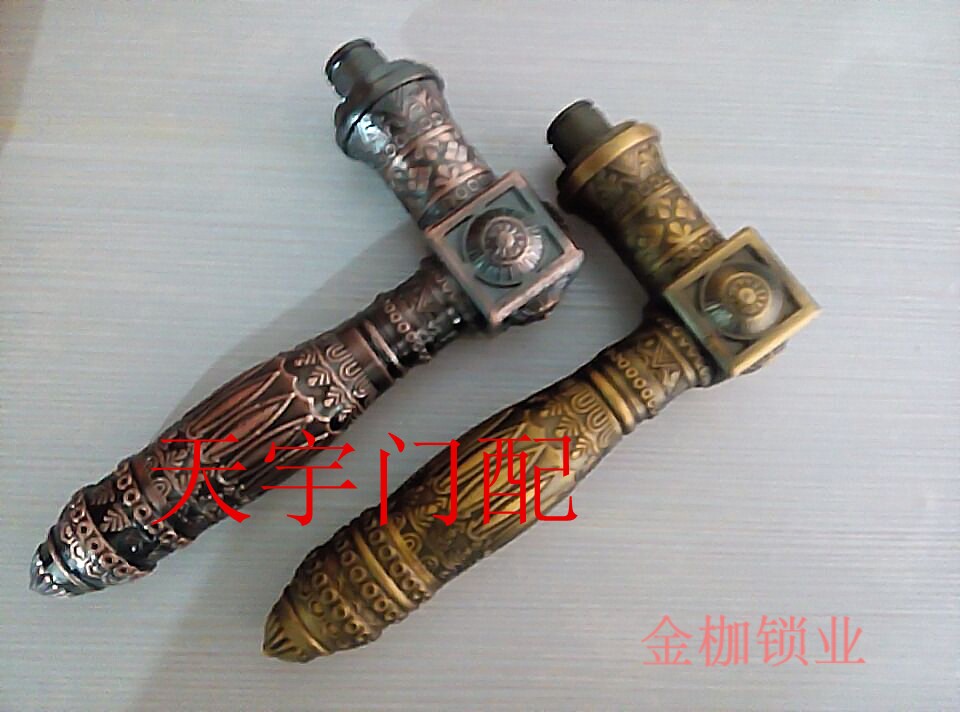 红古铜拉手执手手柄防盗门把手入户门把手拉手锁体锁芯大门把手