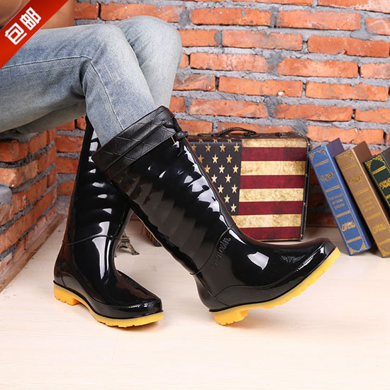Chaussures - bottes caoutchouc homme pour hiver - semelle tendon - Ref 973933 Image 1