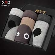 3 hộp quà tặng nam đồ lót nam boxer cotton phương thức đồ lót nam phim hoạt hình đồ lót cá tính thanh niên triều