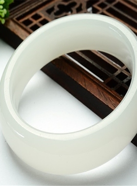 珠宝羊脂白玉质感阿富汗礼品手镯