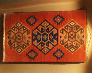 外贸波斯手工羊毛地毯日式客厅红色异域风情民族风地毯