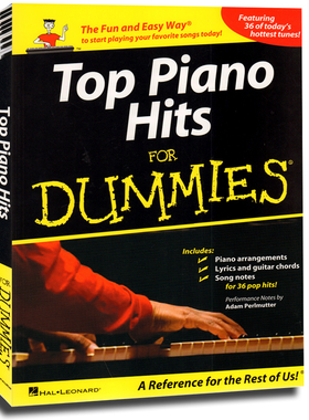 正版 Top Piano Hits for Dummies Pf BK
