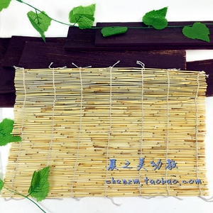 幼儿园环创材料吊饰 芦苇帘子竹帘窗帘卷帘diy手工制作隔断草帘子