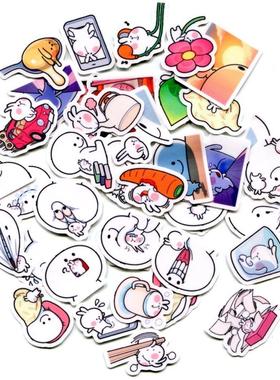 Line表情贴纸 Spoiled Rabbit 系列5 自制手帐相册贴纸 40枚 Z362