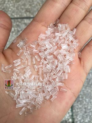 diy透明螺旋玻璃辅料珠管