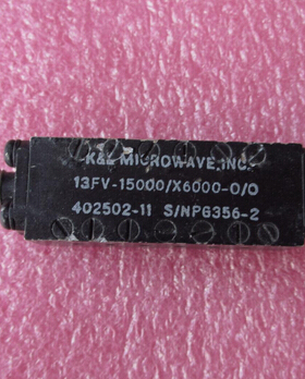 美国K&L进口 13FV-15000/X6000-0/0 15GHz SMA微波同轴带通滤波器