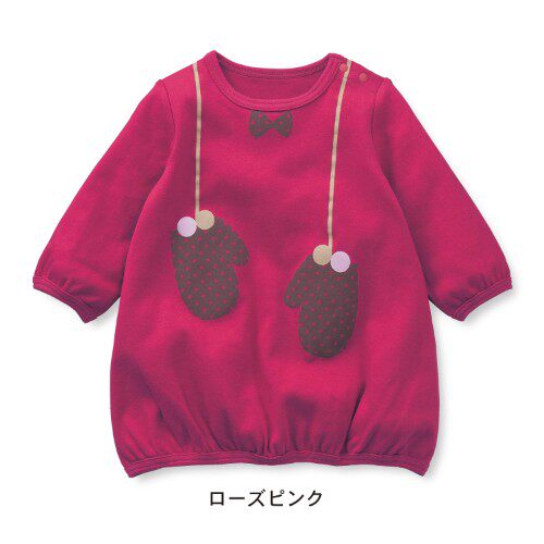 日系淑女小手套女宝宝连衣裙儿童裙子宝宝秋装婴儿衣服