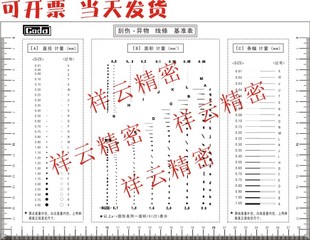 GODA污点卡A4标准点规菲林尺沙眼比对片外观检验规刮伤异物基准卡