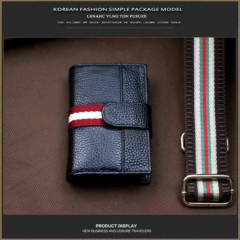 PUSUZE卡包男女多卡位名片夹牛皮卡夹女式卡片包信用卡套牛皮卡袋