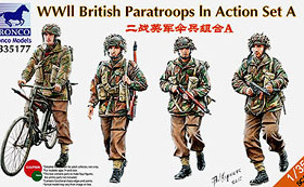 威骏 CB35177 二战英国伞兵在行动套件A 人物塑料拼装模型 1/35
