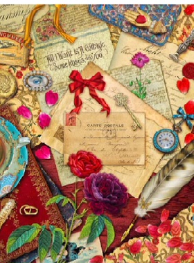 刘年锦绣 正品DMC线R线 非印花布HAE AISC 15737 老式的情书