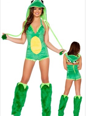 圣诞节服装动物角色扮演服 青蛙装 绿色 酒吧派对cosplay服 出口