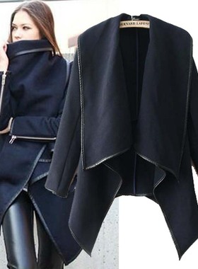 blouse2020 外贸欧美修身毛呢风衣外套女women wool jacket coats