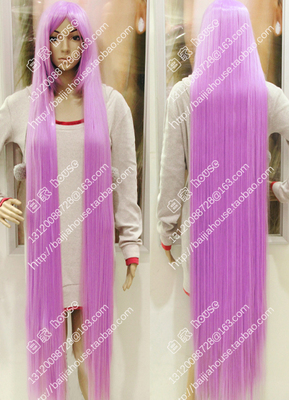 cosplay假发 1.5米粉浅紫色1米5加长直发 高温丝动漫游戏古装假发