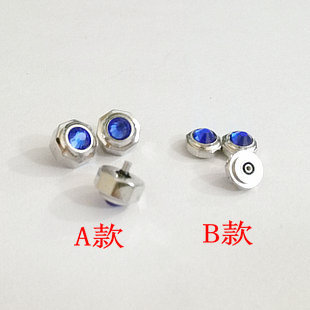 手表配件表冠 适用于卡地亚把头 调时间蓝宝石 蓝色钻石 山度士