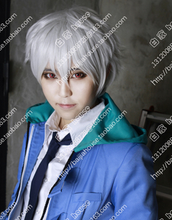 cosplay假发 黑塔利亚 普鲁士 未来日记 秋濑或 银灰色 翻翘短发